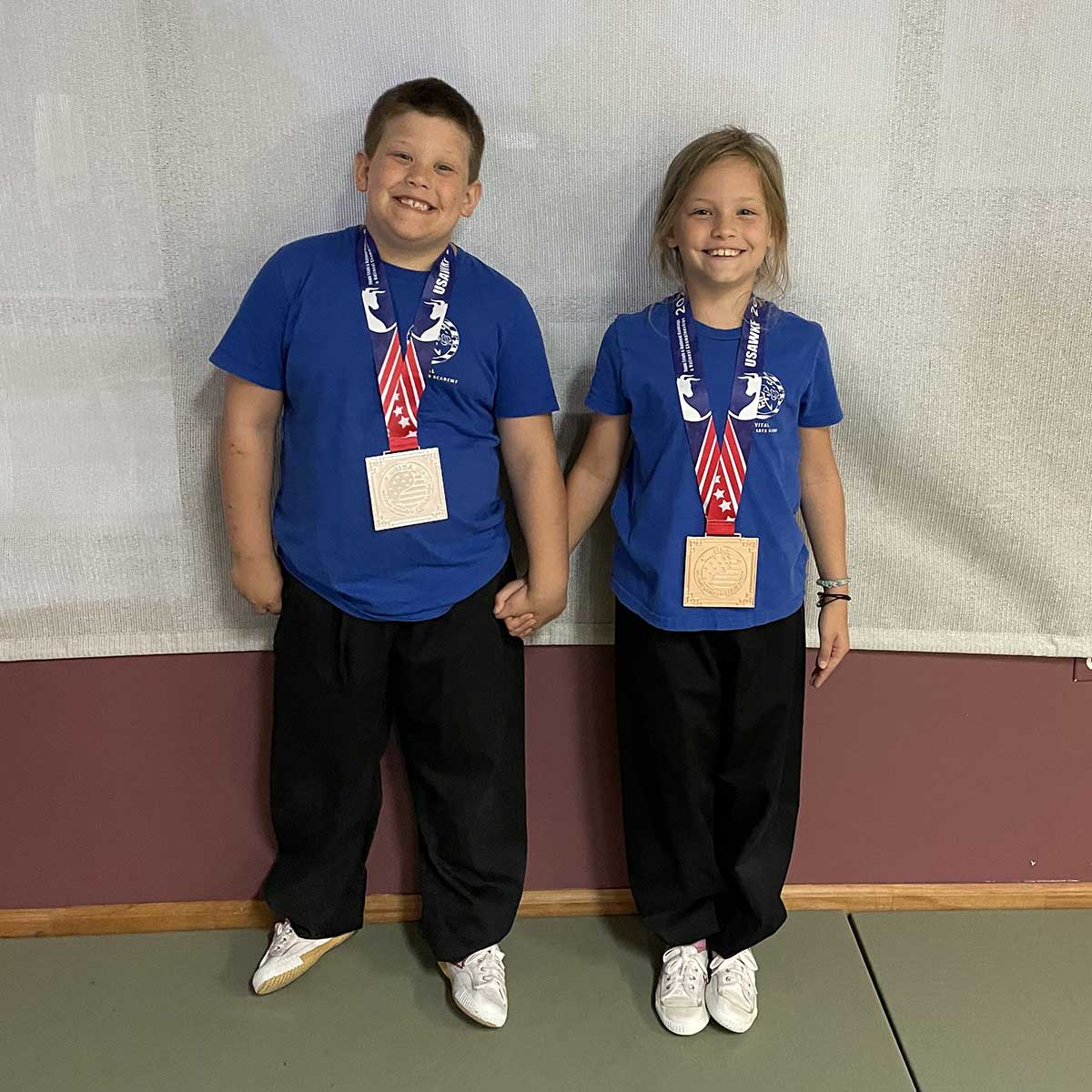 Brooklyn and Gabriel Moore the USAWKF National Kung Fu Championships Lubbock, Texas May 26-28, 2023