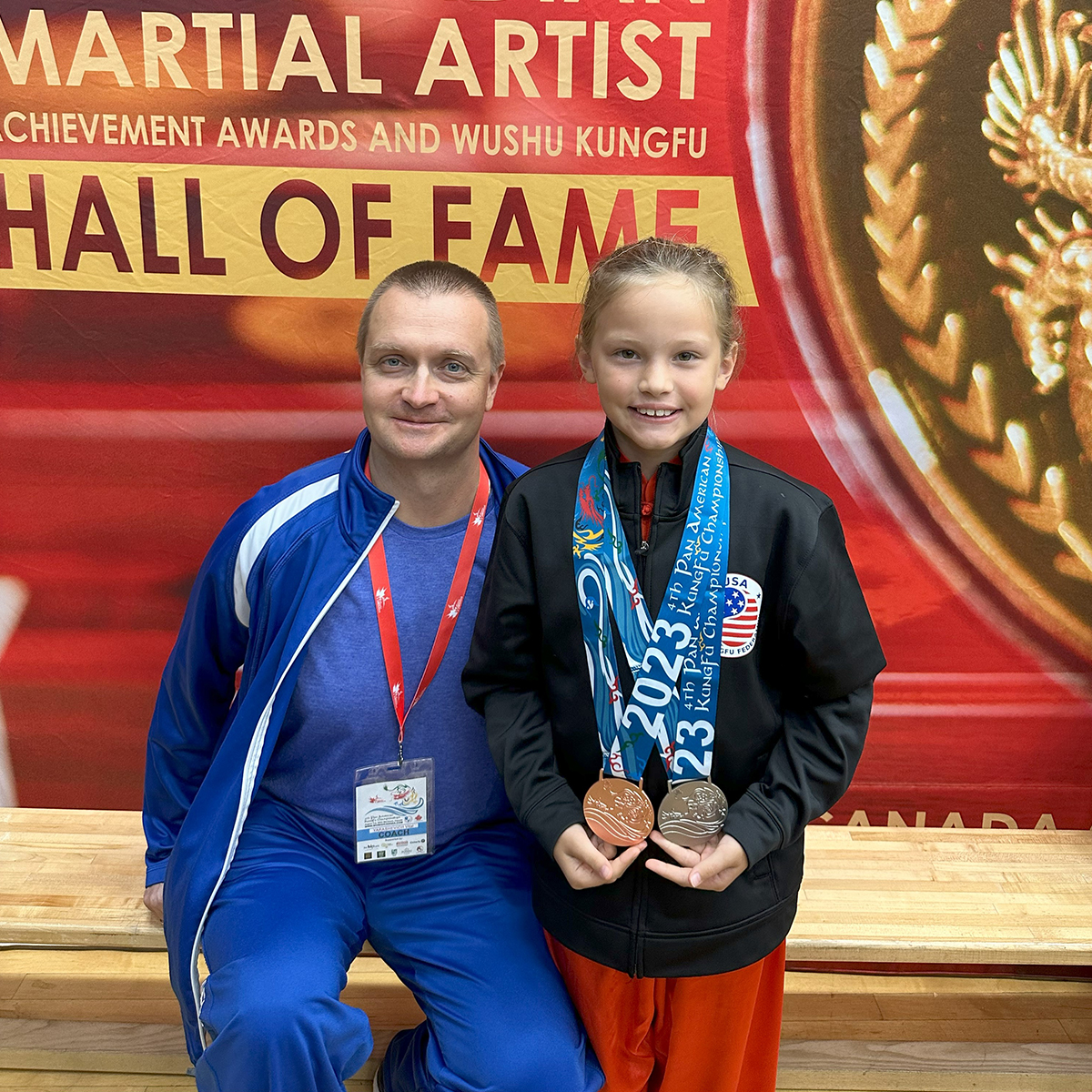 Brooklyn Anya Moore, Vital Yarashevich, 4th Pan American Kung Fu Championships, August 3-6, 2023, Markham, Canada