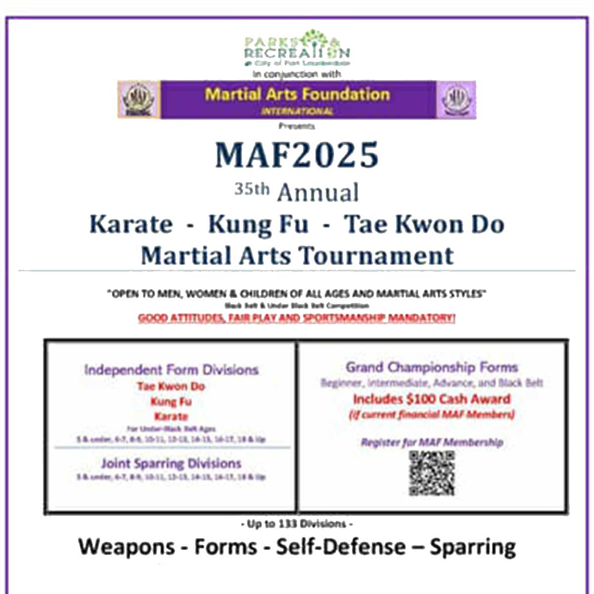 Martial Arts Foundation 34th Annual Championship, Fort Lauderdale, Florida, November 1, 2025